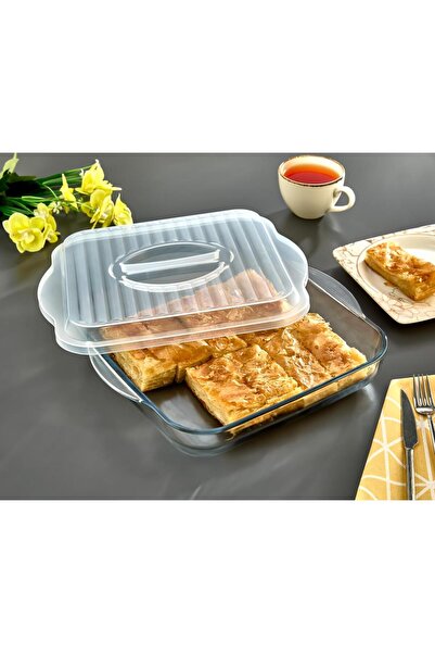 Hanım Ev Borcam Kapağı Şeffaf Kare 29*32 cm