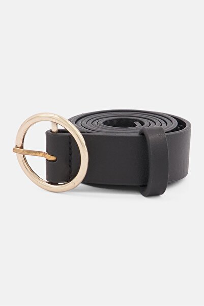 Don't Call Me Jennyfer Women Plain Leather Belt, Black