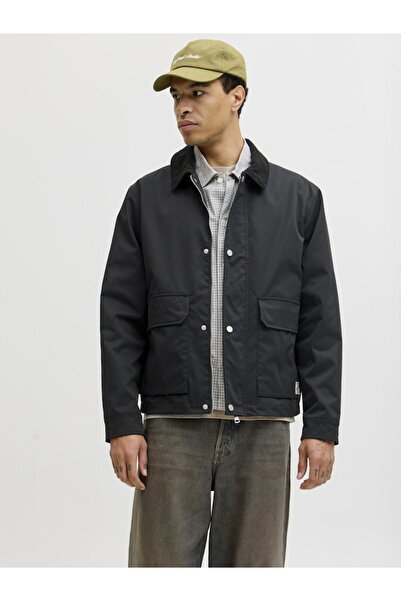 Jack & Jones Men's Black Jorcatskılls Barn Jacket Sn Jacket 12291660-Black