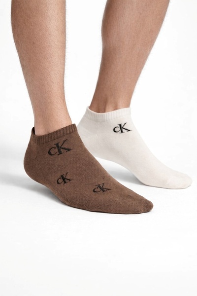 Calvin Klein مجموعة من قطن عضوي جوارب رجالية مريحة من CK مكونة من قطعتين