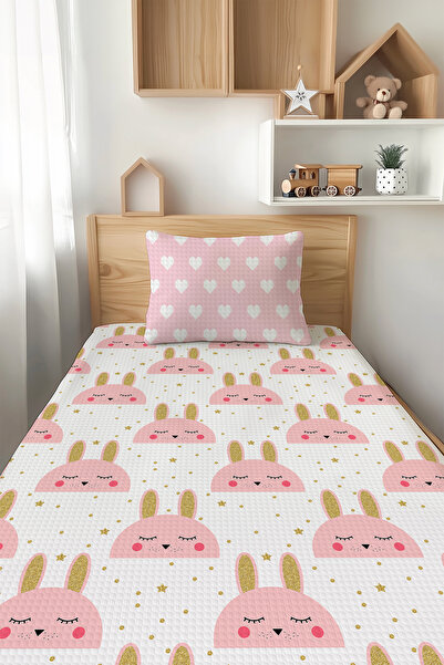 Talia Home جولد تافسان منقوش للأطفال طقم بنمط البيكيه TLAP-342