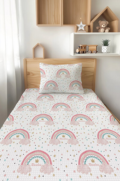 Talia Home حلوى قوس قزح منقوش للأطفال طقم بنمط البيكيه TLAP-345