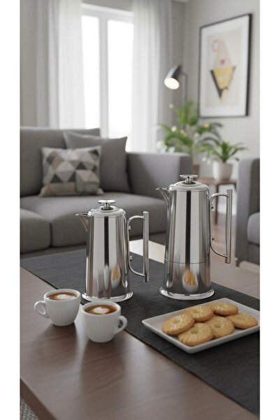 Generic Elegant design tea and coffee thermos set, 1 liter/600 ml