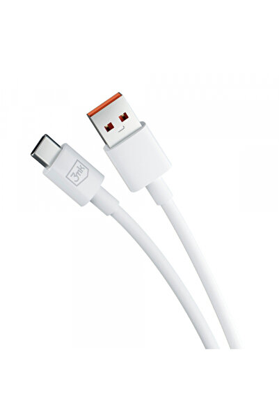 3MK USB-A - USB-C Hyper Data and Charging Cable, 60W, 1.2m, White