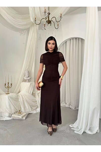 ETİKAFASHION Women's Fino Midi Dress