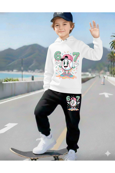 stil x Six Seven Printed Boys' Tracksuit, 67 Designs