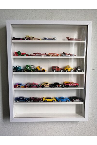 EMASS Hotwheels araba rafı,Raflı anı çerçeve, minyatür oyuncak rafı 50x40 ple...