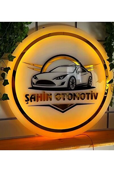 Çağdaş Tasarım Arkadan Led Işıklı Pleksi Logo Tabela
