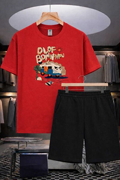 YK WEAR ΣΕΤ T-SHIRT ΚΑΙ ΣΟΡΤΣ OLOF BONNHAU ΜΕ ΣΤΑΜΠΑ Oversize ΠΑΙΔΙΚΟ ΑΓΟΡΙΑΚ...