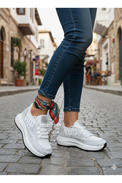 Guja 26Y301 Rahat Taşlı Tekstil Günlük Spor Sneaker Kadın Ayakkabı