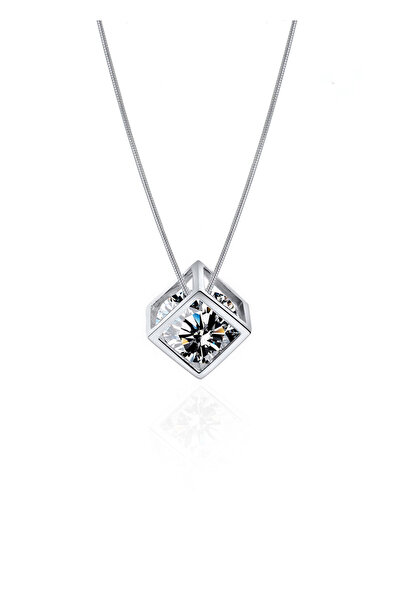 SPARKLES Crystal Box Pendant 925 Silver