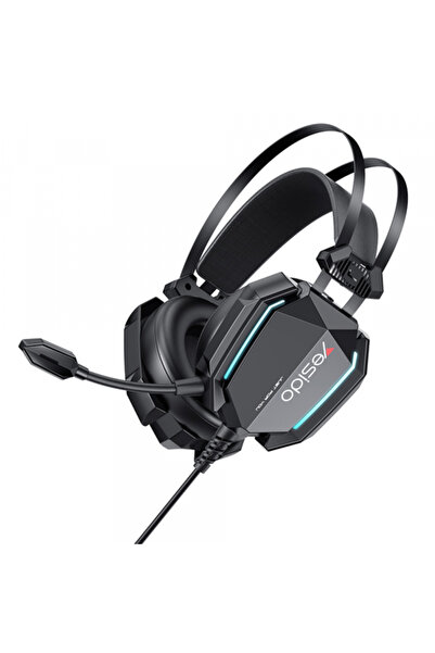 Yesido Casti Gaming 3.5mm EK03, RGB, 2m, Negru