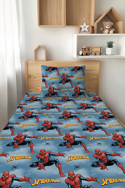 Talia Home سبايدرمان منقوش للأطفال طقم بنمط البيكيه TLAP-335