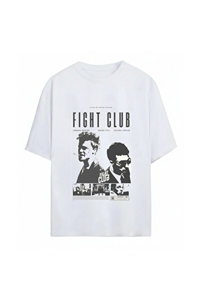 SVART WEAR Tricou oversize unisex cu imprimeu Fight Club, 100% bumbac