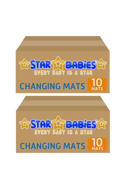 STAR BABiES عبوة من 10 مفارش تغيير حفاضات وردية اللون للاستخدام مرة واحدة - ا...