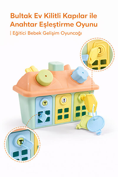 a v d a Bultak Ev Kilitli Kapılar ile Anahtar Eşleştirme Oyunu | Eğitici Bebe...