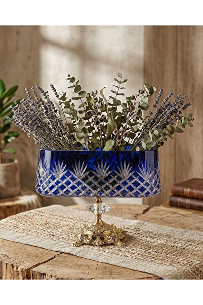 AKDEN STORE Cut-Out Decor Handmade Glass Gondola Bowl – Fruit Bowl & Serving ...