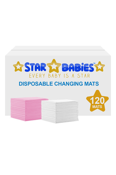STAR BABiES مفارش تغيير حفاضات للاستخدام مرة واحدة (45 × 60 سم) عبوة كبيرة من...
