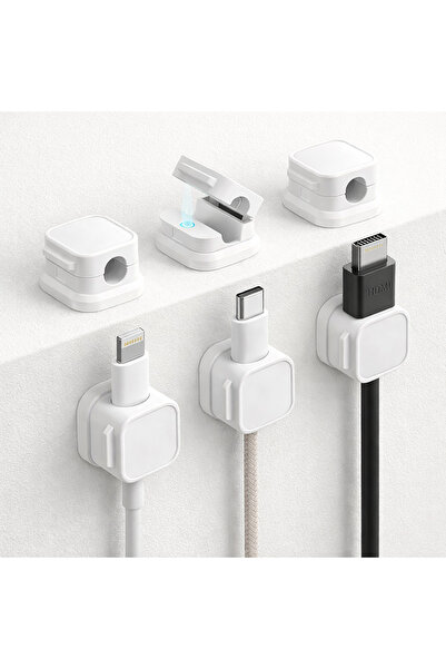 Voultage Manyetik Kablo Klipsi 6'lı Paket - Mıknatıslı Kablo Tutucu/Düzenleyi...