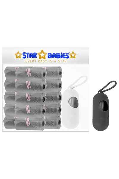 STAR BABiES عبوة حقيبة معطرة، 15/225 كيس، رمادي وألوان متنوعة، مع موزع