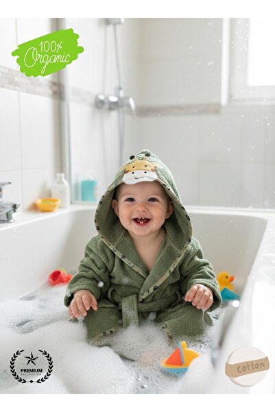zera collection Premium Organic Cotton Baby Bathrobe - Soft Textured , High A...