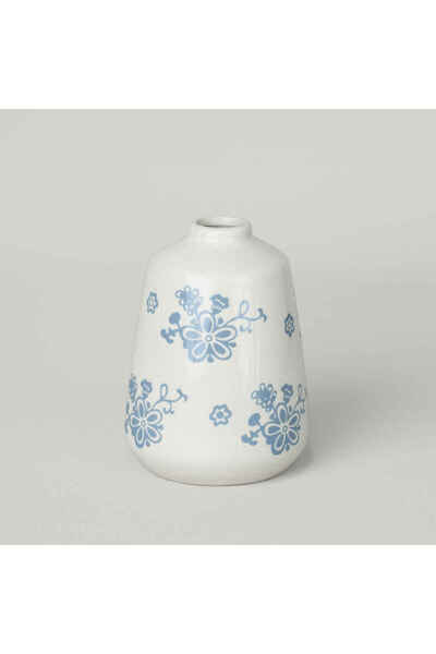 Linens Floral Vazo 11x15 cm Ekru Beyaz