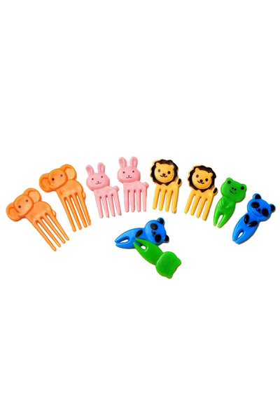 STAR BABiES أعواد فواكه على شكل حيوانات - متعددة الألوان - 10 قطع