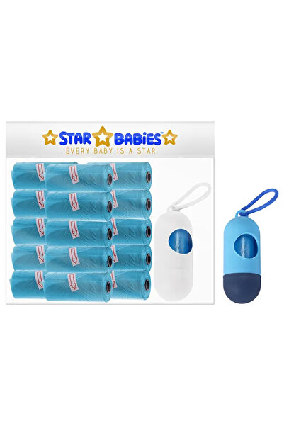 STAR BABiES عبوة من 15/225 كيسًا معطرًا لأكياس حقيبة باللون الأزرق وموزع متنوع