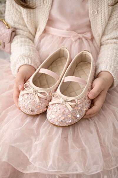 STOCON Girls' Daily Ballet Flats Shoes with Bow Detail, Soft and Comfortable ...