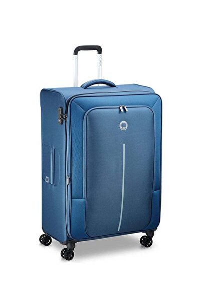 Delsey Caracas 4 Double Wheels Soft Cabin Trolley 27.5 Inch Night Blue