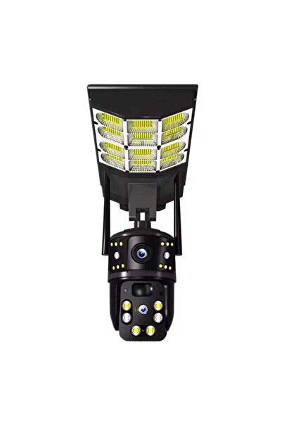 Spon Solar-powered surveillance camera with 240-lumen flashlight - 20000mAh b...