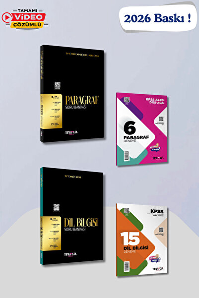 Marka Yayınları 2026 TYT-MSÜ-KPSS-DGS Paragraf Soru Bankası ve Dil Bilgisi So...