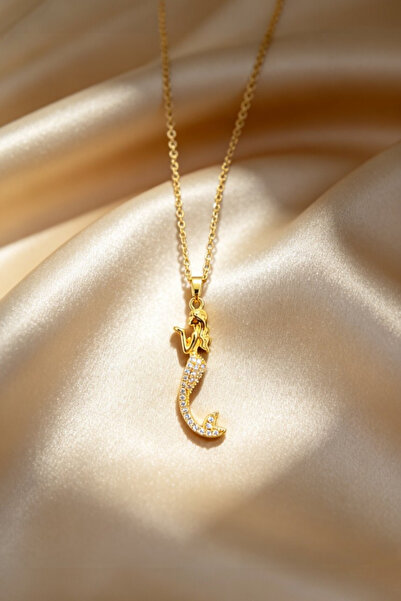 S&J TAKI Işıklı Özel Kutulu Gold Denizkızı Kolye Gümüş Kaplama Paslanmaz Çeli...