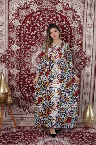 AFandina Elegant jalabiya with a loose design that gives you freedom of movem...