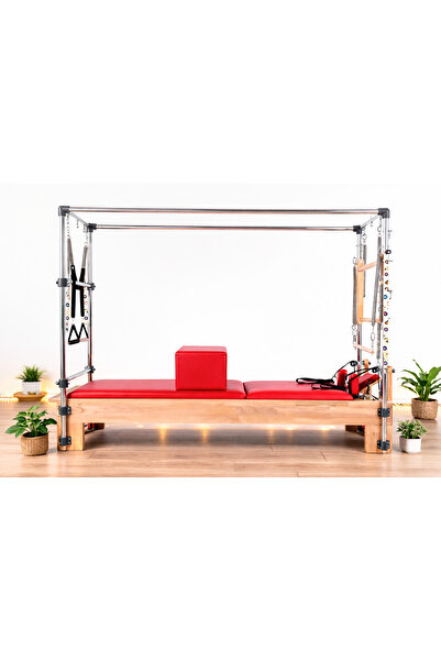 RN Combo Cadillac Reformer Kırmızı Renk 1. Sınıf Kayın Ağacı