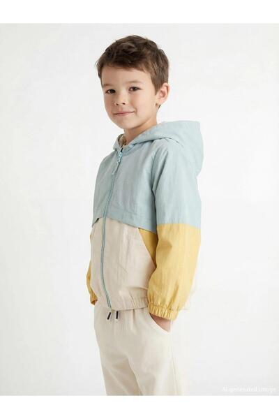 LC Waikiki Hooded Color Block Boy's Coat (S6)