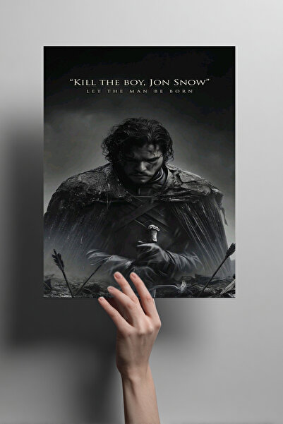 Metalino Jon Snow "Kill the Boy" Metal Poster – Game Of Thrones Dekoratif Tar...