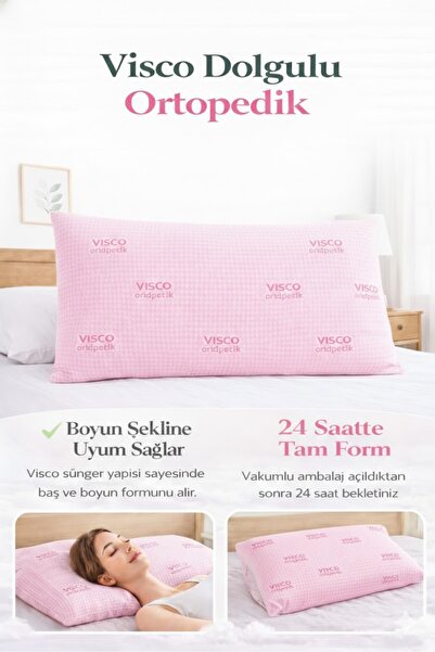 SEVHOME CONCEPT Visko Dolgulu Ortopedik Yastık-Boyun Desteği Sağlar