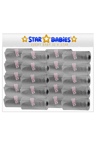 STAR BABiES عبوة حقيبة معطرة، 20/300 كيس - رمادي