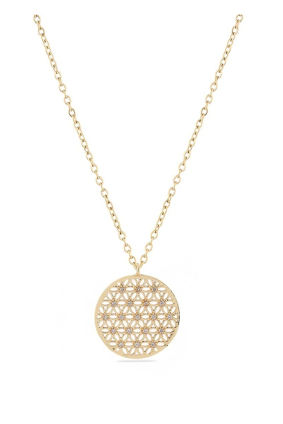 naaksesuar Gold Colored Steel Tree of Life Necklace