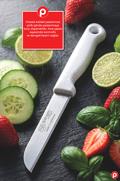 Pazarika Solingen 6’lı Lazer Kesim Meyve ve Sebze Bıçağı Seti - Paslanmaz Kes...
