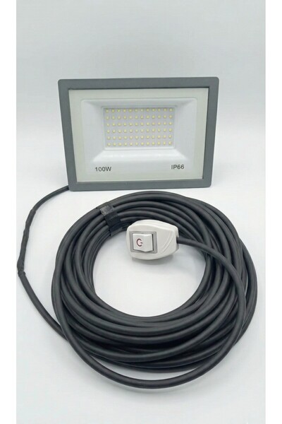 inwatt 30 Metre 100 Watt Anahtarlı Seyyar Projektör Aydınlatma.(Tak Çalıştır,...