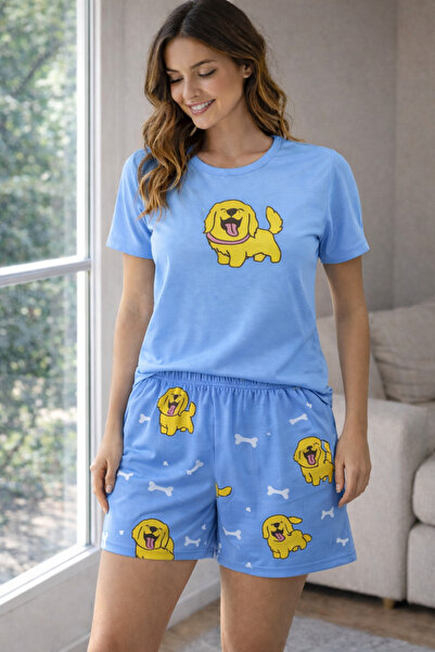 Silona Homewear Marla Punch Dog Shorts Pajama Set