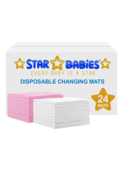STAR BABiES مفارش تغيير الحفاضات للاستخدام مرة واحدة - 24 قطعة