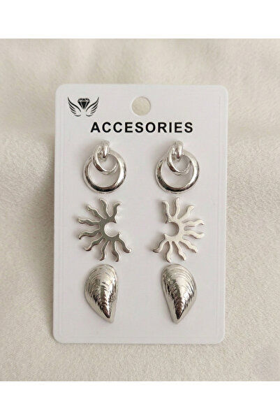 Ervalina 3-Piece Minimal Basic Earring Set