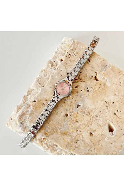 Vesce Atelier Tiny Silver Watch Pink