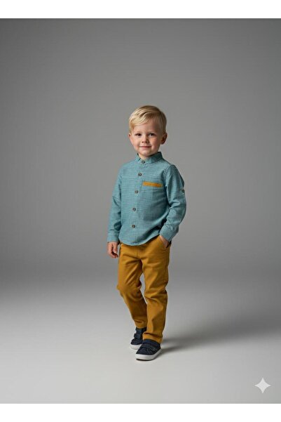 lorio kids Set pentru băieți, bumbac 100% piese: cămașă cu guler plat și gaba...