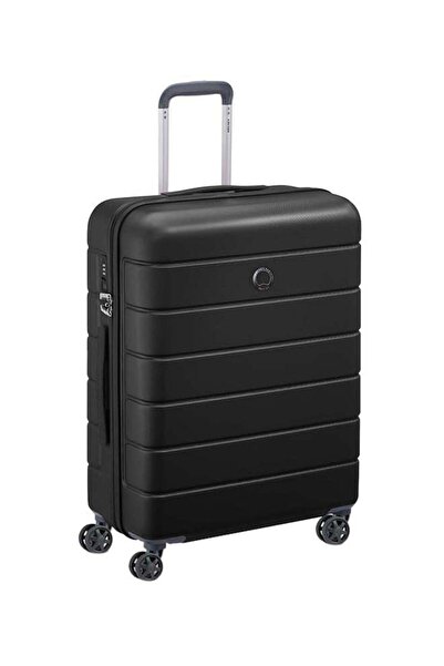 Delsey Lagos 4 Double Wheels Hard Large Trolley Case Size 76 CM / 30 Inch Black