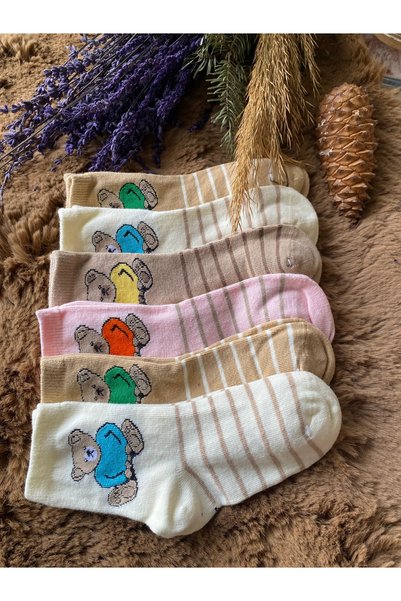 Stil 6-Piece Set of Bamboo Girls' Socks – Anti-Sweat, Breathable, for Daily Use