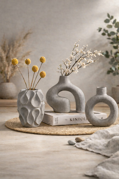rufhomedesign 15 Cm 3 LÜ SET İskandinav Tarzı Bohem Vazo Pinterest Pampas Vaz...
